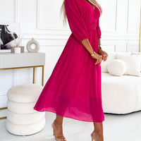 MIRA WAISTED MIDI DRESS