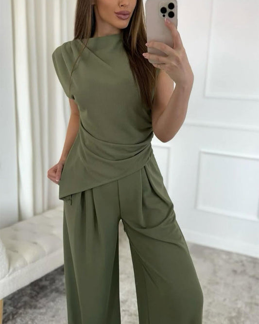 Chic Irregular Top Set