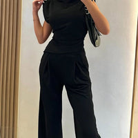 Chic Irregular Top Set