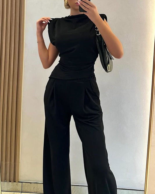 Chic Irregular Top Set