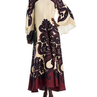 Elegance Ease Stunning Grenadilla Print Maxi Dress