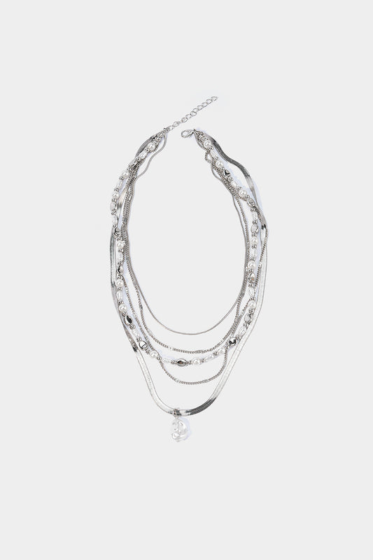 Pearl Chain Layered Necklace