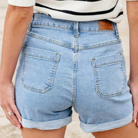 Lila Vintage Denim Stretch Shorts