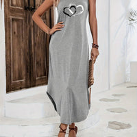 Sirene Heart Print Maxi Dress