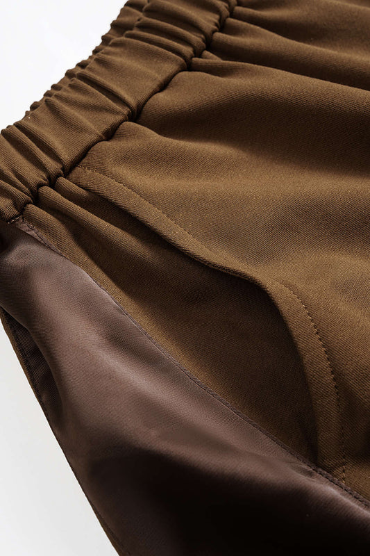 Patchwork Detail Ruched Pants