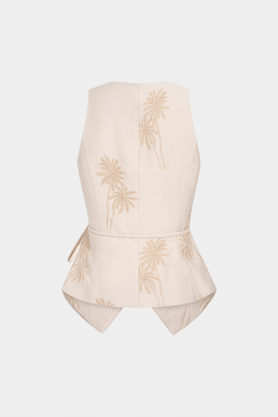 Embroidery Tie Front Tank Top