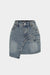 Denim Asymmetrical Pocket Skirt