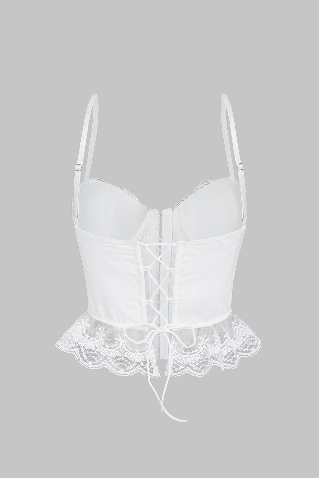 Lace Patchwork Tie Back Cami Top