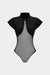 Patchwork Mesh Short Sleeve Bodysuit