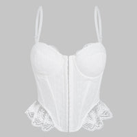 Lace Patchwork Tie Back Cami Top