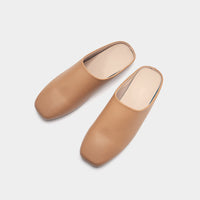 Leather Square Toe Flats