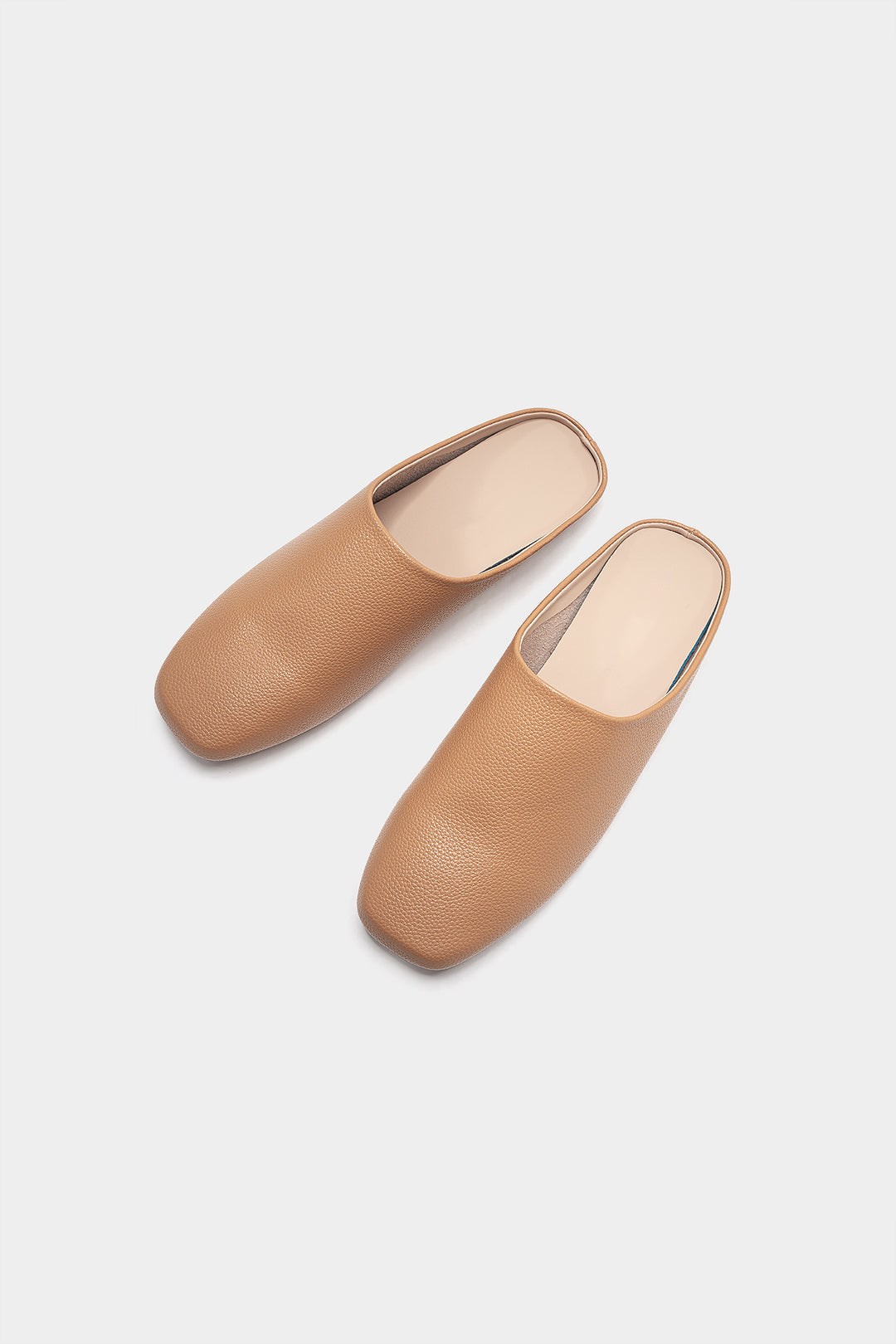 Leather Square Toe Flats