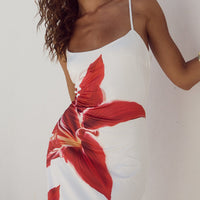 Abstract Unforgettable Floral Print Maxi Dress