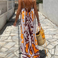 Loose Ethnic Printed Cami Maxi Dress