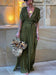 Kimono Draped Braids Cover Up Slit Maxi Dress