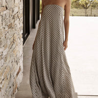 Bohemian Diamond Print Maxi Dress