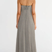 Bohemian Diamond Print Maxi Dress