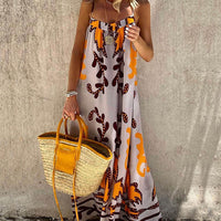 Loose Ethnic Printed Cami Maxi Dress