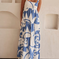 Enchanting Geometric Print Maxi Dress