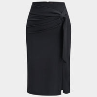 Asymmetrical Ruched High Waist Skirt