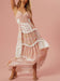 Retro Floral Print Patchwork Maxi Dress