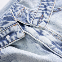 Denim High Waist Wide Leg Shorts