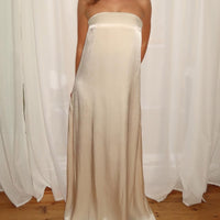 Elegant Satin Evening Gown Maxi Dress