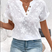 Liana Floral Draped Blouse