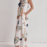 Printed One-Shoulder Maxi Dress