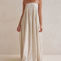 Casual Fashion Halter Neck Striped Maxi Dress