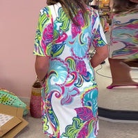 ARIA PRINTED SHIFT DRESS
