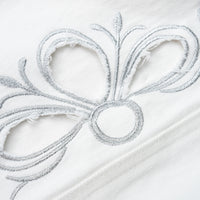 Denim Embroidery Cut Out Tie-Up Jeans
