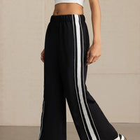 Contrast Straight Leg Pants