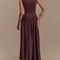 Minimalist Retro Square Neck Dress