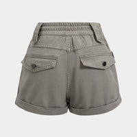 Tie-Up High Waist Pocket Shorts