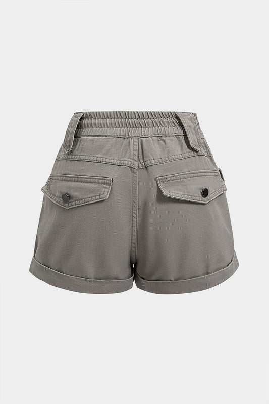 Tie-Up High Waist Pocket Shorts