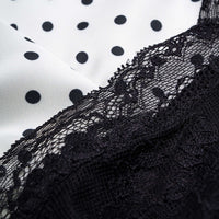 Lace Trim Patchwork Slip Cami Top