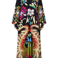 Peacock Printed Maxi Dress