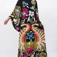 Peacock Printed Maxi Dress
