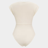 V-Neck Tie-Up Short Sleeve Bodysuit