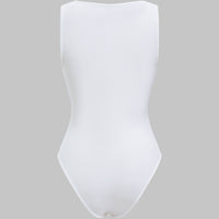 Metallic V-Neck Sleeveless Bodysuit