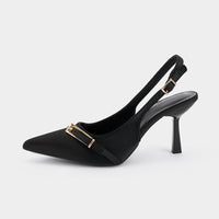 Pointed Toe Tie-Up Heels