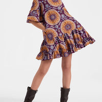 Dropped Waist Tiered Mini Dress