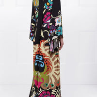 Peacock Printed Maxi Dress