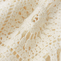 Lace Hollow Out Tie-Up High Waist Skirt