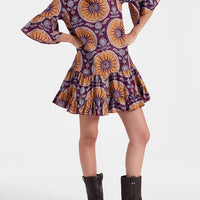 Dropped Waist Tiered Mini Dress