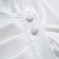 V-Neck Asymmetrical Tie Back Long-Sleeve Shirt