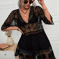 Loose Lace Beach Vacation Bikini Cover-Up Dress