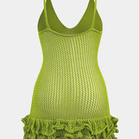 Plus Size Knit Ruffle Slip Dress