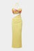 Ombre Print Chiffon Satin Sleeveless Halter Neck Slip Patchwork Maxi Dress